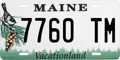 ME license plate 7760TM