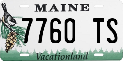 ME license plate 7760TS
