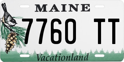 ME license plate 7760TT
