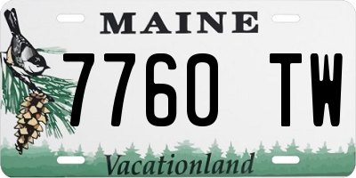 ME license plate 7760TW