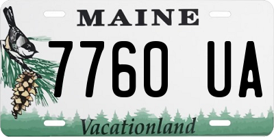 ME license plate 7760UA