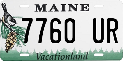 ME license plate 7760UR