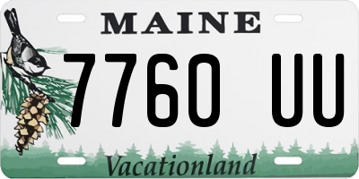 ME license plate 7760UU