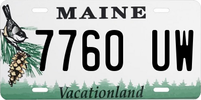 ME license plate 7760UW