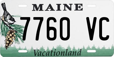 ME license plate 7760VC