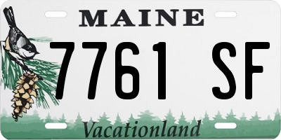 ME license plate 7761SF
