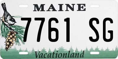 ME license plate 7761SG