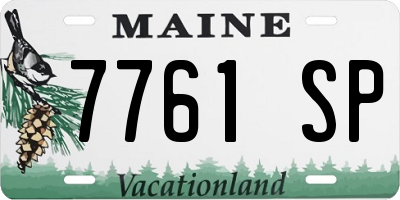 ME license plate 7761SP