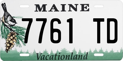 ME license plate 7761TD