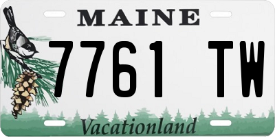 ME license plate 7761TW