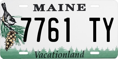 ME license plate 7761TY