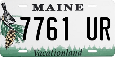 ME license plate 7761UR