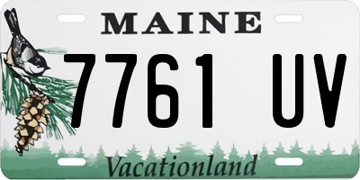 ME license plate 7761UV