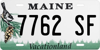 ME license plate 7762SF