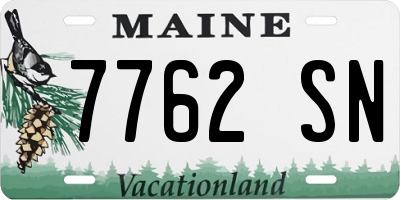 ME license plate 7762SN