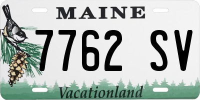 ME license plate 7762SV