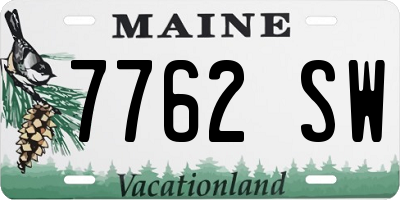ME license plate 7762SW