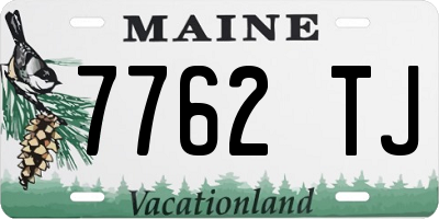ME license plate 7762TJ