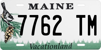 ME license plate 7762TM