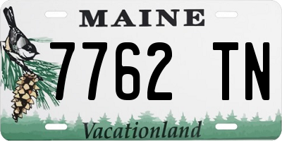 ME license plate 7762TN