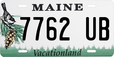 ME license plate 7762UB