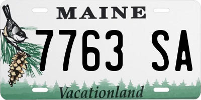 ME license plate 7763SA