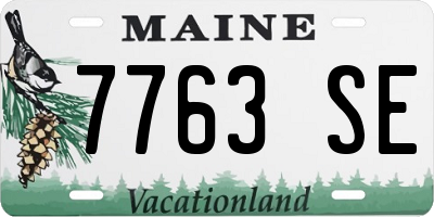 ME license plate 7763SE