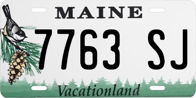 ME license plate 7763SJ