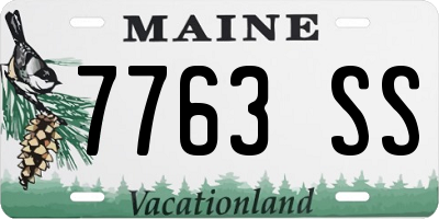 ME license plate 7763SS