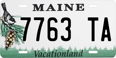 ME license plate 7763TA