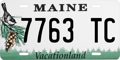 ME license plate 7763TC