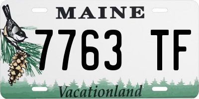 ME license plate 7763TF