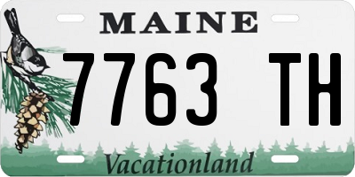 ME license plate 7763TH