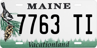 ME license plate 7763TI