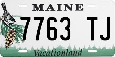 ME license plate 7763TJ