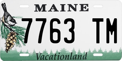 ME license plate 7763TM