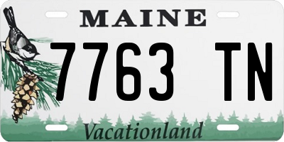 ME license plate 7763TN