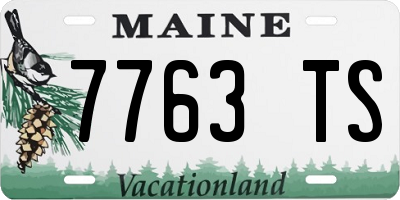 ME license plate 7763TS