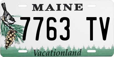 ME license plate 7763TV