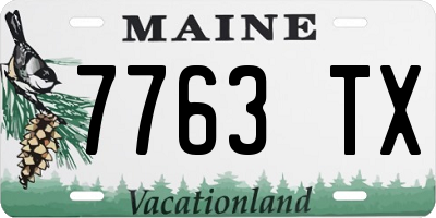 ME license plate 7763TX