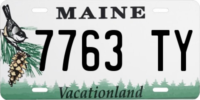 ME license plate 7763TY