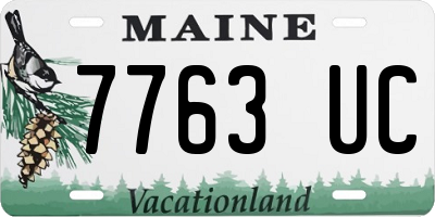 ME license plate 7763UC
