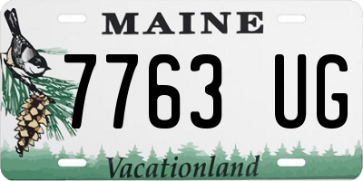 ME license plate 7763UG