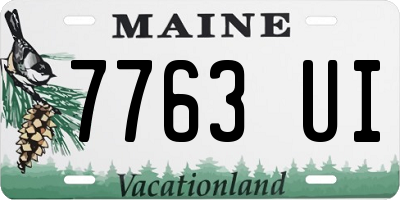 ME license plate 7763UI