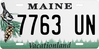 ME license plate 7763UN