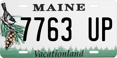 ME license plate 7763UP