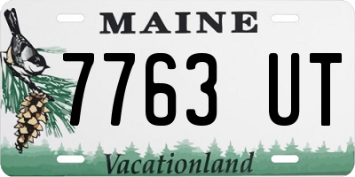 ME license plate 7763UT