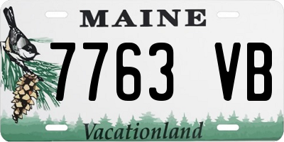 ME license plate 7763VB