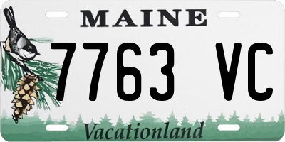 ME license plate 7763VC