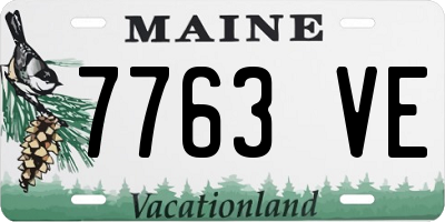 ME license plate 7763VE
